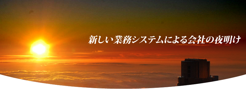 新しい業務システムによる会社の夜明け